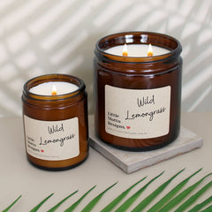 Custom Soy Candle | 14 FRAGRANCES | Personalised Gifts | Create Your Own Candle Label | Amber Glass Jar