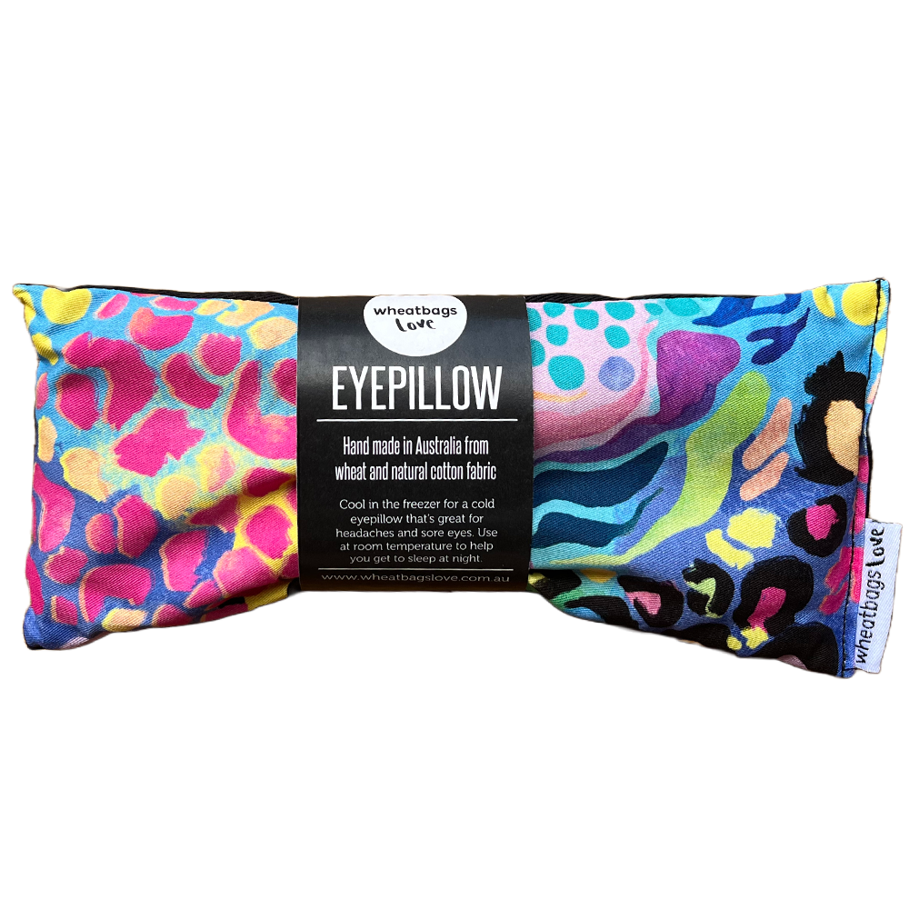 Wheatbags Love | EYE PILLOW | Soothing Lavender | Electric Leopard