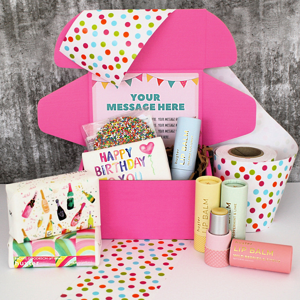 ALL OCCASIONS Mini Pink Hamper | PERSONALISED | Soap, Lip Balm & Chocolate Gift Pack | Birthday | A Little Something | Thinking of You