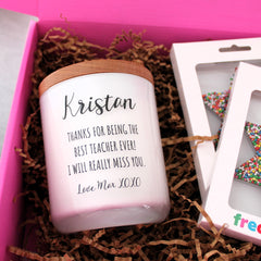 Teacher Gift | Design Your Own | Personalised | Boxed Soy Candle | Thank you