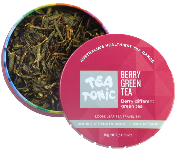 TEA TONIC | Travel Tin Loose Leaf Tea | Berry Green Tea