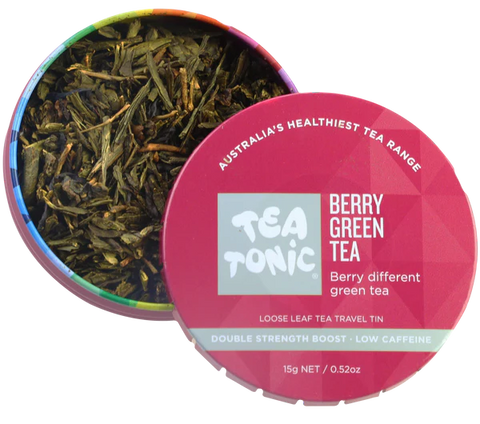 TEA TONIC | Travel Tin Loose Leaf Tea | Berry Green Tea