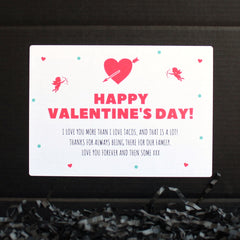 VALENTINE'S DAY Custom Hamper | PERSONALISED | Soy Candle & Chocolate Gift Pack | I Love You | Black