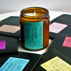 Artisan Soy Candle | FRESH & CLEAN | Amber Glass Jar | Everyday Brights | Fragranced Candle