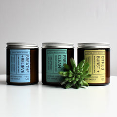 Artisan Soy Candle | FRESH & CLEAN | Amber Glass Jar | Everyday Brights | Fragranced Candle