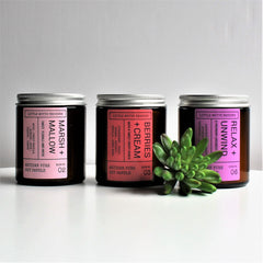 Artisan Soy Candle | MARSHMALLOW | Amber Glass Jar | Everyday Brights | Fragranced Candle