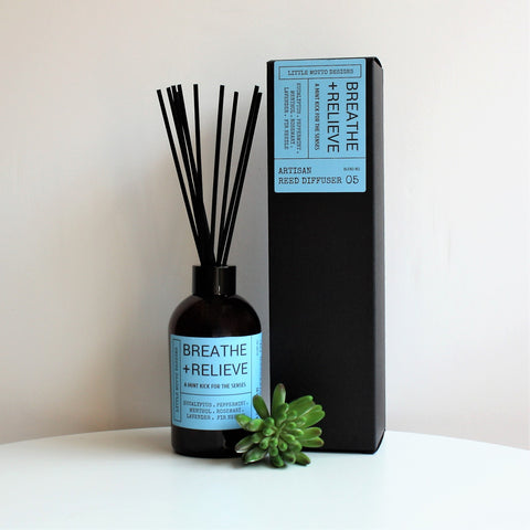 Artisan Reed Diffuser | BREATHE & RELIEVE | Amber Brights | Room Fragrance