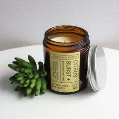Artisan Soy Candle | CITRUS BURST | Amber Glass Jar | Everyday Brights | Fragranced Candle