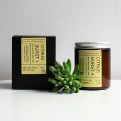 Artisan Soy Candle | CITRUS BURST | Amber Glass Jar | Everyday Brights | Fragranced Candle
