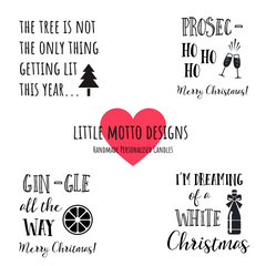 Christmas | Personalised | PROSEC-HO HO HO | Boxed Soy Candle | Xmas | Gift | Humour | Funny