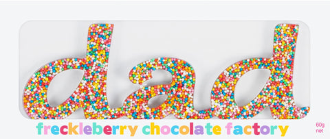 Freckleberry Chocolate Word 'Dad'