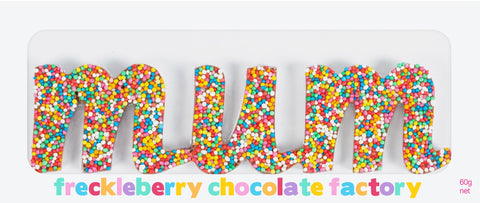 Freckleberry Chocolate Word 'Mum'