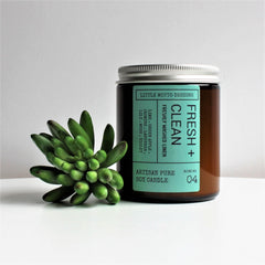 Artisan Soy Candle | FRESH & CLEAN | Amber Glass Jar | Everyday Brights | Fragranced Candle