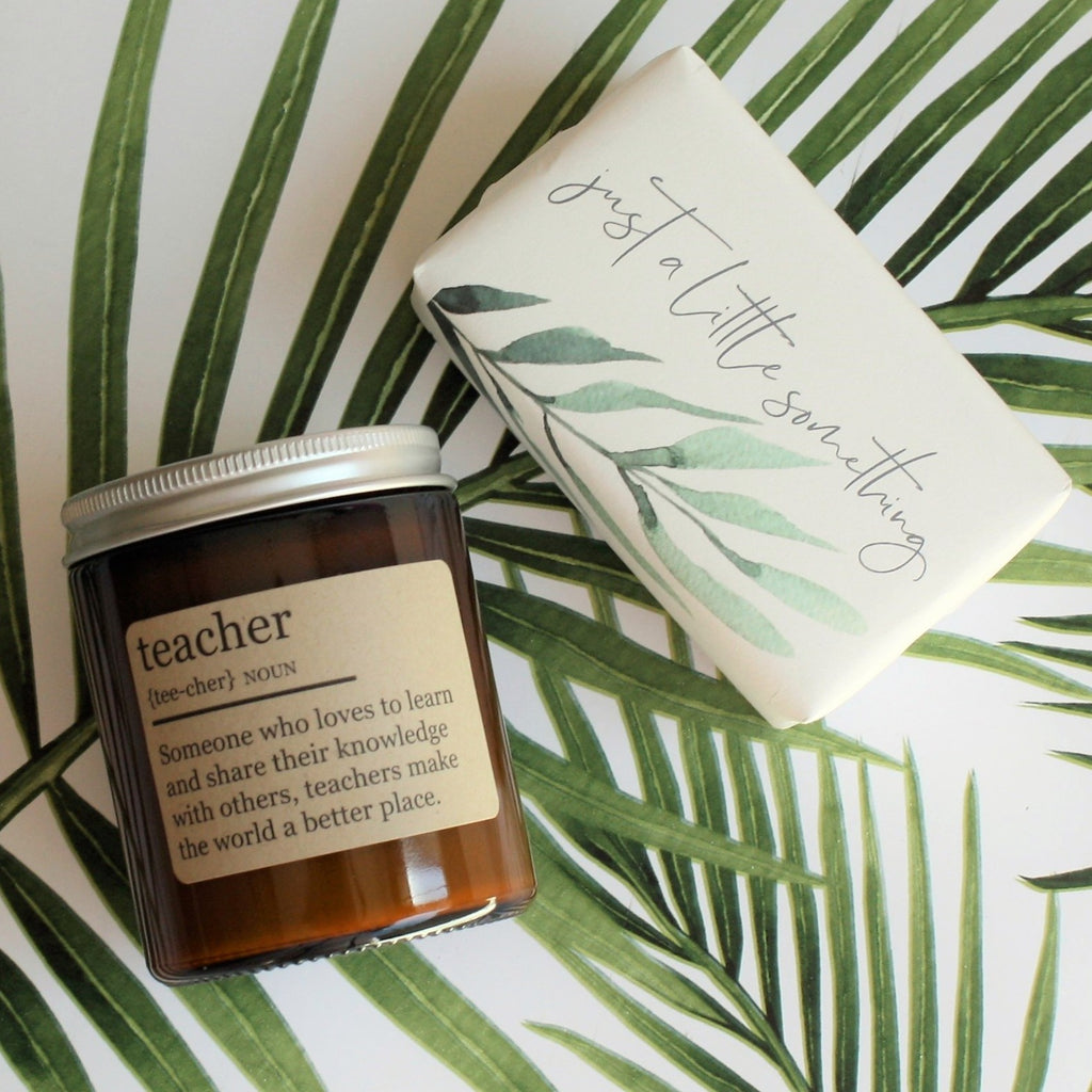 TEACHER | Custom | DICTIONARY MEANING | Amber | Soy Candle Jar | Personalised | Definition | Teacher Gift