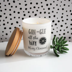 Christmas | Personalised | GIN-GLE | Boxed Soy Candle | Xmas | Gift | Humour | Funny