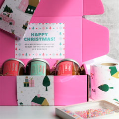 CHRISTMAS Custom Hamper | PERSONALISED | Soy Candle 3pk |  PINK | Limited Edition | Xmas