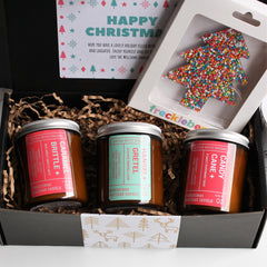 CHRISTMAS Custom Hamper | PERSONALISED | Soy Candle 3pk |  BLACK | Limited Edition | Xmas