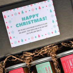 CHRISTMAS Custom Hamper | PERSONALISED | Soy Candle 3pk |  BLACK | Limited Edition | Xmas