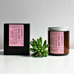 Artisan Soy Candle | MARSHMALLOW | Amber Glass Jar | Everyday Brights | Fragranced Candle