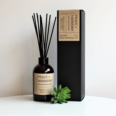 Artisan Reed Diffuser | PEACE & HARMONY | Amber Brights | Room Fragrance