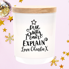 Christmas | Personalised | SANTA EXPLAIN | Boxed Soy Candle | Xmas | New Year | Gift