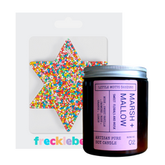 Artisan Soy Candle | MARSHMALLOW | Amber Glass Jar | Everyday Brights | Fragranced Candle