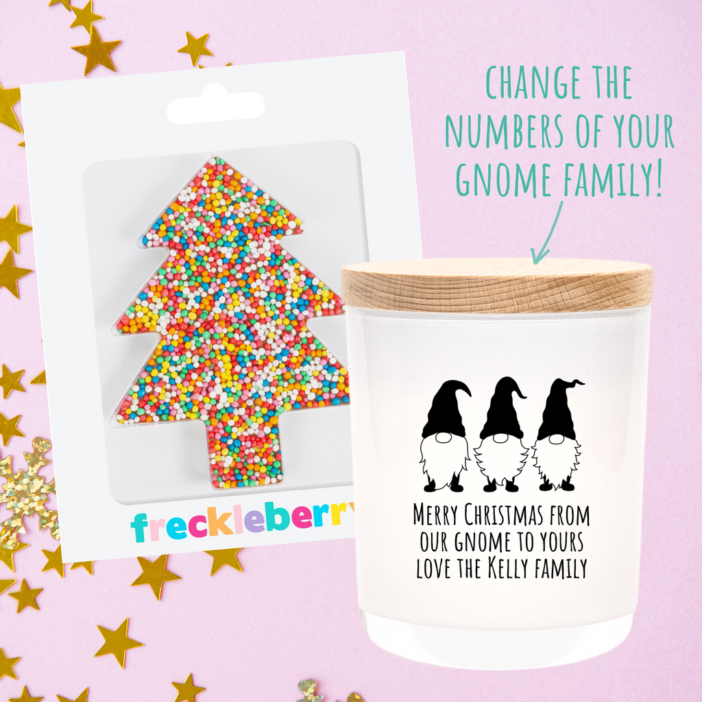 Christmas | Design Your Own | Personalised | GNOME | Boxed Soy Candle | Xmas | Gift | Humour | Funny