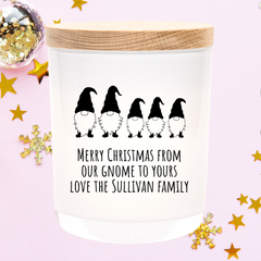 Christmas | Design Your Own | Personalised | GNOME | Boxed Soy Candle | Xmas | Gift | Humour | Funny
