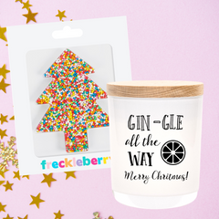 Christmas | Personalised | GIN-GLE | Boxed Soy Candle | Xmas | Gift | Humour | Funny