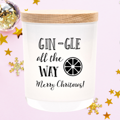 Christmas | Personalised | GIN-GLE | Boxed Soy Candle | Xmas | Gift | Humour | Funny