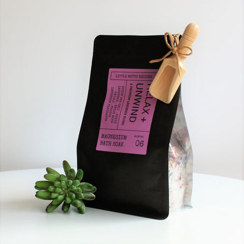Magnesium Bath Soak with Scoop | RELAX & UNWIND | Bath Salts 350g