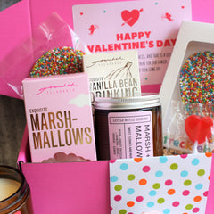 VALENTINE'S DAY Custom Hamper | PERSONALISED | Soy Candle & Chocolate Gift Pack | I Love You | Pink