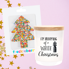 Christmas | Personalised | WHITE CHRISTMAS | Boxed Soy Candle | Xmas | Gift | Humour | Funny